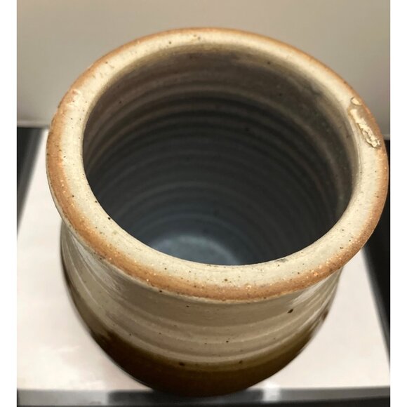 Bill Beisser Glazed Stoneware Pottery Jar With Lid, Signed, 81/4” - Picture 9 of 12